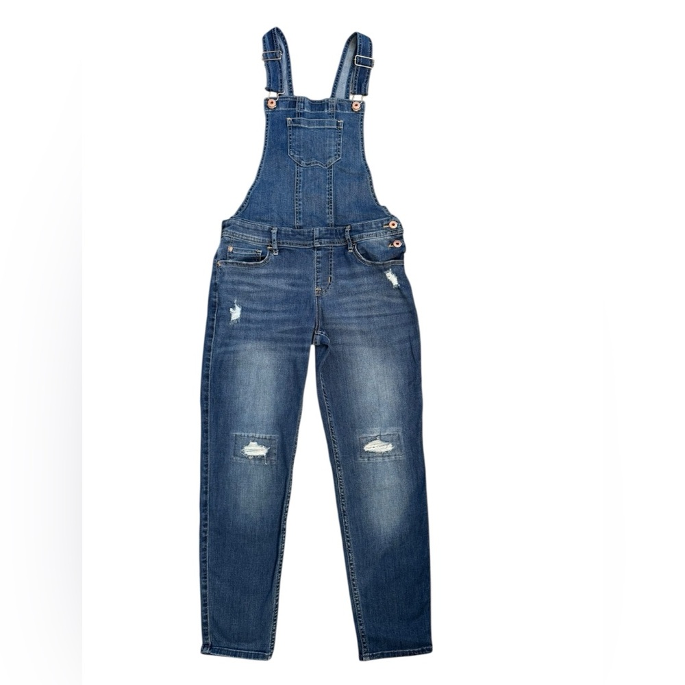 Abercrombie Kids Girls Dark Blue Overall Jeans sz 13/14
